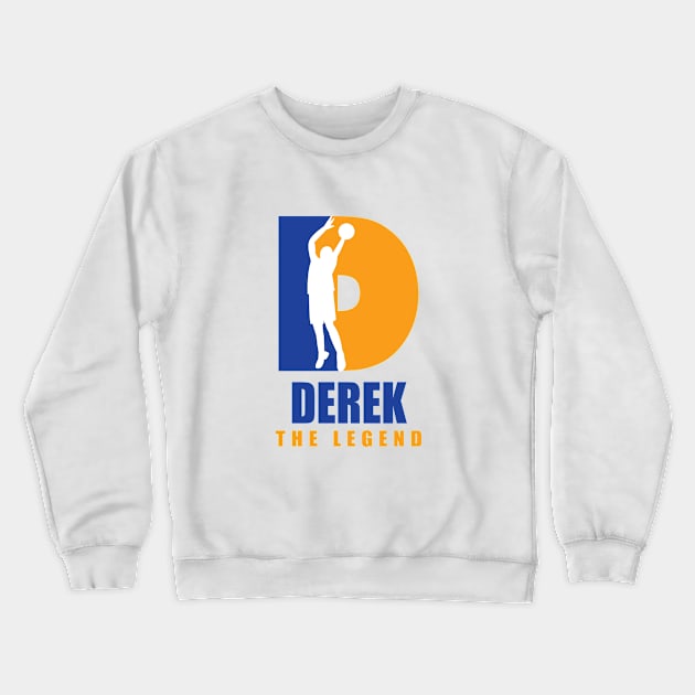 Derek Custom Player Basketball Your Name The Legend Crewneck Sweatshirt by Baseball Your Name